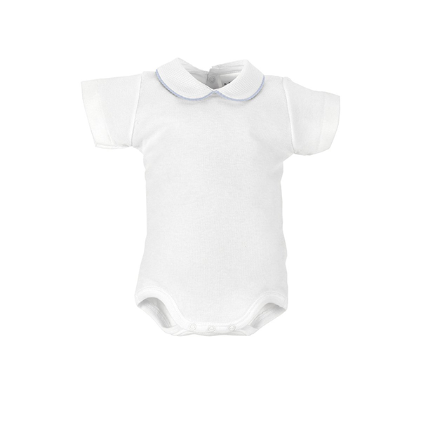 BABY-RUNDHALS-BODY MIT KURZEN ÄRMELN