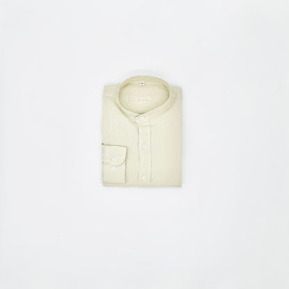 KIDS MAO COLLAR LINEN SHIRT