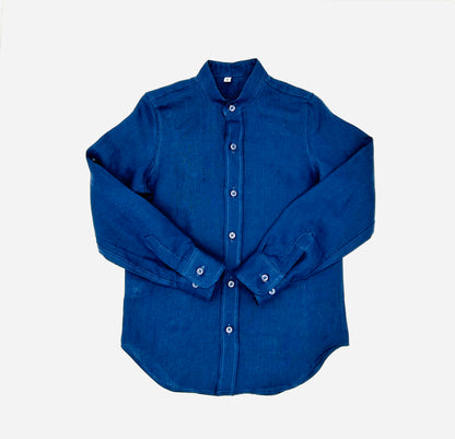 MEN'S MAO COLLAR LINEN SHIRT