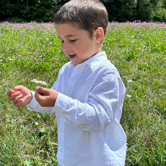 CHEMISE CLASSIQUE EN LIN ENFANT